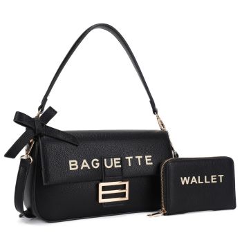 UW-20743SET BK BAG UETTE CROSS BODY BAG WITH WALLET