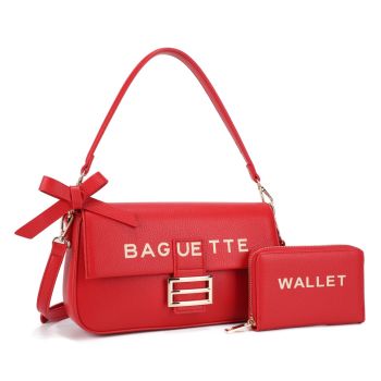 UW-20743SET RD BAG UETTE CROSS BODY BAG WITH WALLET