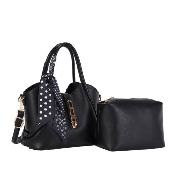 UW-31221 BK DESIGNER CROSS BODY BAG WITH POUCH