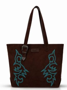 WG-HB-457-2002-CF Wrangler Western Embroidered Tote Bag