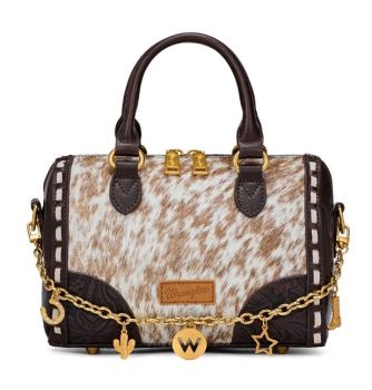 WG-HB-541-6660-CF Wrangler Cowhide Hair-on Satchel Bag