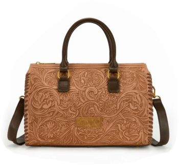 WG-HB-541-6662-KH Wrangler Floral Tooled Satchel Bag