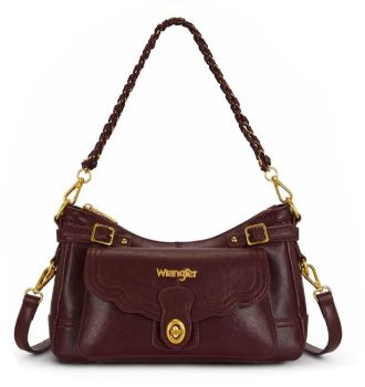 WG-HB-611-8185-BD Wrangler Braided Chain Flap Shoulder Bag