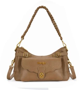 WG-HB-611-8185-KH Wrangler Braided Chain Flap Shoulder Bag