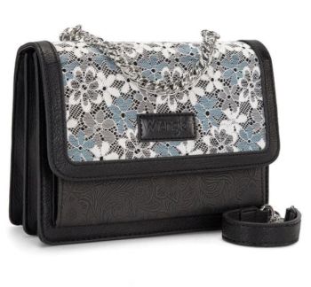 WG-HB-455-2365BK Wrangler Chic Lace Chain Shoulder Bag