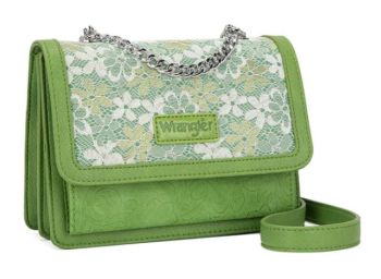 WG-HB-455-2365GN Wrangler Chic Lace Chain Shoulder Bag