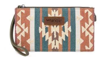 WG313-181GN Wrangler Sherpa Aztec Canvas Clutch