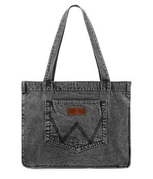 WG143-2006BK Wrangler Stitch Denim Tote Bag
