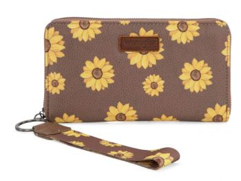 WG204-W006KH  Wrangler Sunflower Print PU Leather Wallet