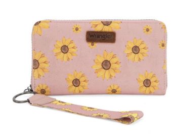 WG204-W006PK  Wrangler Sunflower Print PU Leather Wallet