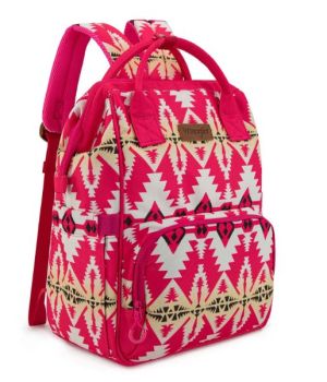 WG2204-91102HPK Wrangler Aztec Printed Callie Backpack/Diaper Bag