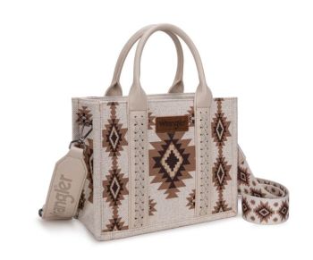 WG226-8120SBG Wrangler Aztec Pattern Dual Sided Print -Tote/Crossbody