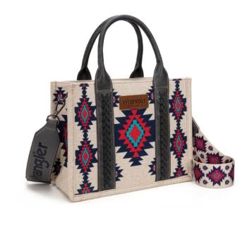 WG226-8120SBK Wrangler Aztec Pattern Dual Sided Print -Tote/Crossbody