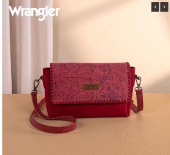 WG277-236BD Wrangler Vintage Floral Printed Crossbody Bag with Small Pouch