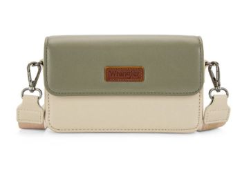 WG329-206BG Wrangler Dual Tone Small Crossbody Wallet