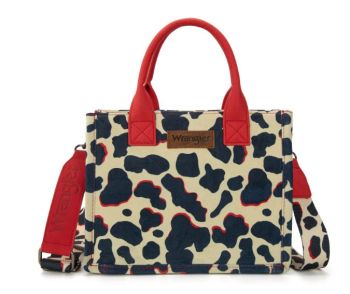 WG264-8120RD Wrangler Cow Print Concealed Carry Tote/Crossbody