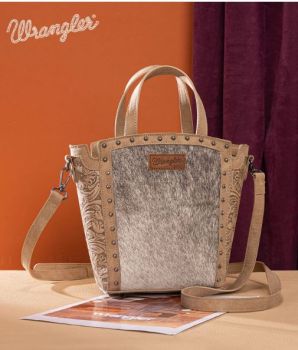 WG252-8014TN Wrangler Genuine Hair-On Cowhide Tote/Crossbody