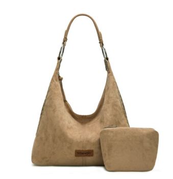 WG276-9182KH Wrangler Floral Tooled Hobo Bag with Pouch