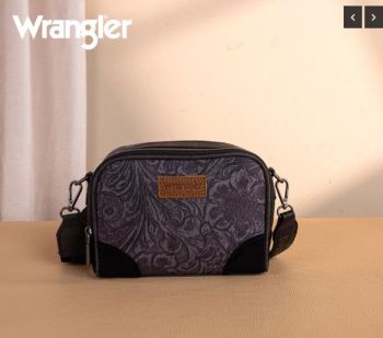 WG277-1833BK Wrangler Vintage Floral Printed Small Crossbody Bag 