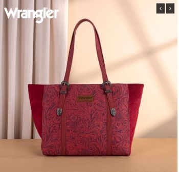 WG277-2002BD Wrangler Vintage Floral Printed Large Tote Bag