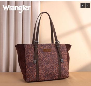 WG277-2002CF Wrangler Vintage Floral Printed Large Tote Bag