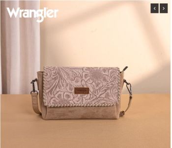 WG277-236KH Wrangler Vintage Floral Printed Crossbody Bag with Small Pouch