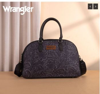 WG277-5110BK Wrangler Vintage Floral Printed Duffle Bag