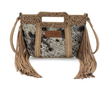 WG283-8015TN Wrangler Genuine Cowhide Top Handle Fringe Crossbody