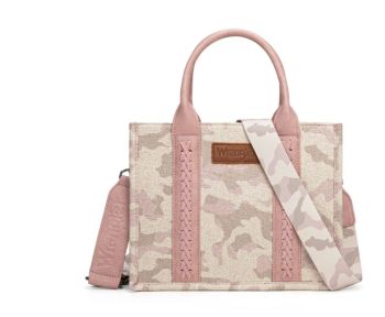 WG286-8120SPK Wrangler Camo Print Concealed Carry Tote/Crossbody
