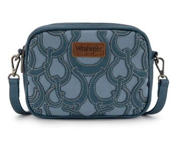 WG292-8365JN Wrangler Horseshoe Cutout Double Zip Crossbody BaG