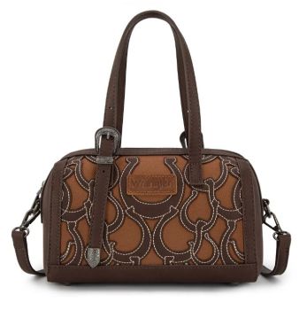 WG292-9012CF Wrangler Horseshoe Stitch Mini Boston Crossbody Bag