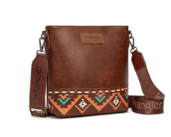 WG297G-8360BR Wrangler Aztec Print Crossbody Bag