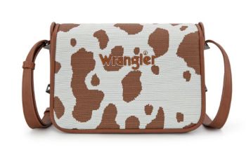 WG301-1833BR Wrangler Cow Print Crossbody