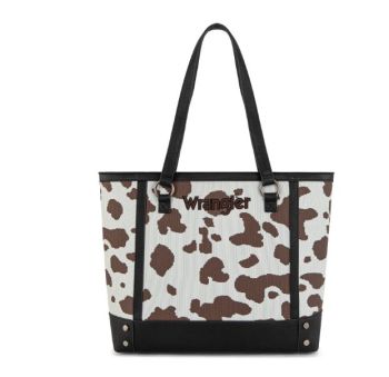 WG301-2002BK Wrangler Cow Print Tote