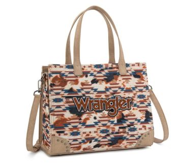 WG302-8130KH Wrangler Aztec Print Tote/Crossbody