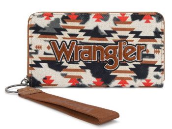 WG302-W006BR Wrangler Aztec Print Wallet