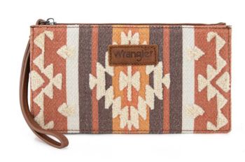 WG313-181BR Wrangler Sherpa Aztec Canvas Clutch