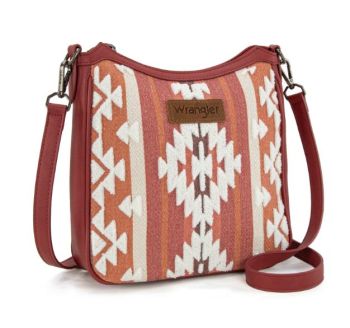 WG313-2003BD Wrangler Sherpa Aztec Canvas Crossbody
