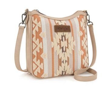 WG313-2003TN Wrangler Sherpa Aztec Canvas Crossbody