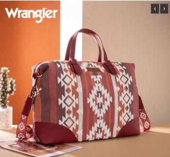 WG313-5110BD Wrangler Sherpa Aztec Canvas Duffle Bag