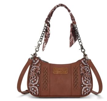 WG331-818 BR  Wrangler Bandana Paisley Print Shoulder Bag/ Crossbody