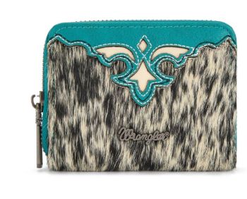 WG322-W088TQ Wrangler Genuine Hair-On Cowhide Zip-Around WalleT