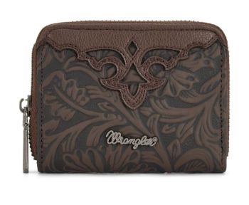 WG322-W089CF Wrangler Tooled Zip-Around Wallet