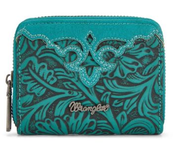 WG322-W089TQ Wrangler Tooled Zip-Around Wallet