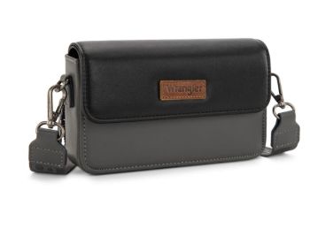 WG329-206GY  Wrangler Dual Tone Small Crossbody Wallet