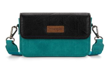 WG329-206TQ  Wrangler Dual Tone Small Crossbody Wallet