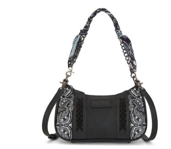 WG331-818 BK  Wrangler Bandana Paisley Print Shoulder Bag/ Crossbody