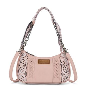 WG331-818 PK  Wrangler Bandana Paisley Print Shoulder Bag/ Crossbody