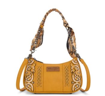 WG331-818 YL  Wrangler Bandana Paisley Print Shoulder Bag/ Crossbody