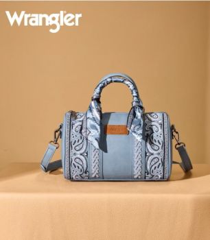 WG331-9012 JN Wrangler Bandana Paisley Print Barrel Crossbody